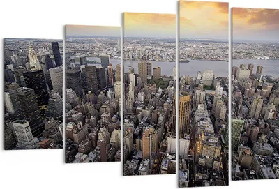 Produktbild von Bild auf Leinwand - Leinwandbild - Amerika wohnung architektur stadt - 150x100cm - Wand Bild - Wanddeko - Leinwanddruck - Bilder - Kunstdruck - Leinwand bilder - Wandkunst - EG150x100-2589