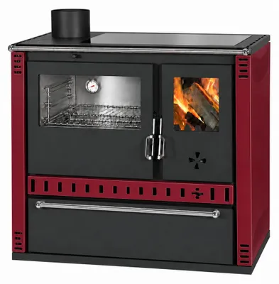Produktbild von Holzherd PRITY GTD FI G DR 10,9 kW, Bordeaux, Backofen links