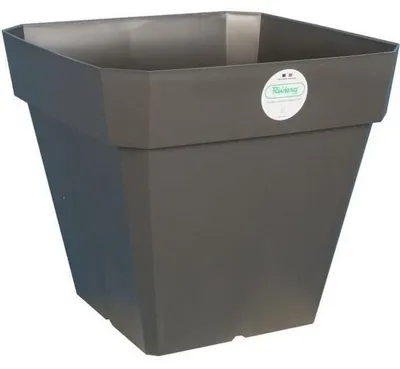 Produktbild von RIVIERA Soleilla Blumentopf – Quadratisch – 40 x 40 cm – Glitzergrau