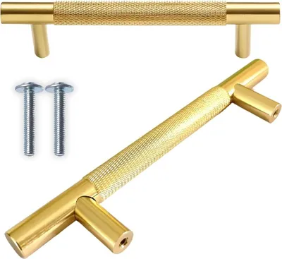 Produktbild von Möbelgriff Gold Reling lang elegant Schublade Retro gebürstet 128