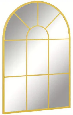 Image de Miroir mural de 91x60 cm, vertical, avec cadre doré et design unique et irrégulier