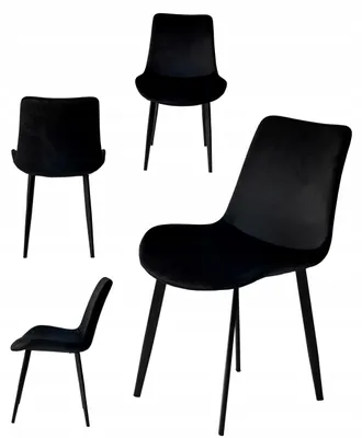 Produktbild von Ekspand | Veloursstuhl LR800 - Schwarz - Gepolstert, Modernes Design, Komfortabel, Industrialer Stil