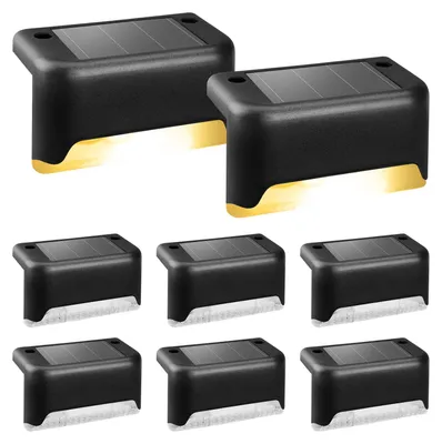 Productafbeelding van Zonnelamp tuin - Warm wit - Set van 8 - Zwart - Waterdicht