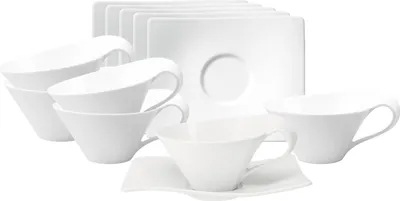 Produktbild von Villeroy & Boch NewWave Teetasse mit Untertasse 220 ml 6er Set