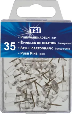 Produktbild von TSI Pinnwandnadeln, glasklar, 35 St.