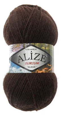 100g Strickgarn ALIZE BURCUM, 100% Polyacry, brown