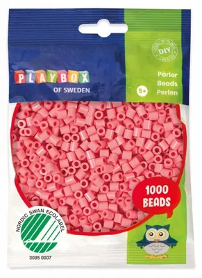 Produktbild von Playbox Bügelperlen 5 mm Himbeerrosa 1000 Stück