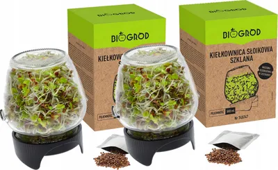 Produktbild von 2 X Keimglas Twist-Off + Radieschensamen KEIMGERäT KEIMBOX Keimgarten
