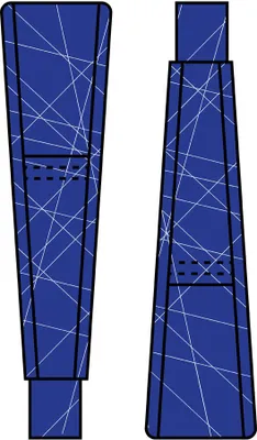 Produktbild von Blaue Riemenabdeckung für den Airoh Twist 2.0 Helm