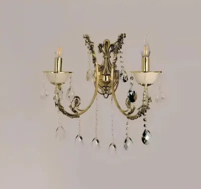 Zdjęcie produktu dla Lampa ścienna kinkiet żyrandol lampa ścienna złoty kryształ