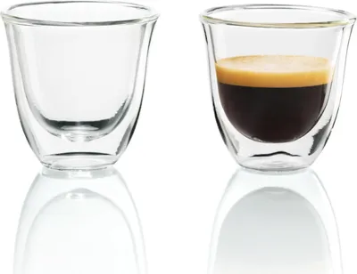 Image de DELONGHI Verres à espresso à double paroi Verres thermos à espresso 60 ml (lot de 2)