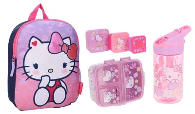 Produktbild von Hello Kitty Schulset; Rucksack und Lunchbox