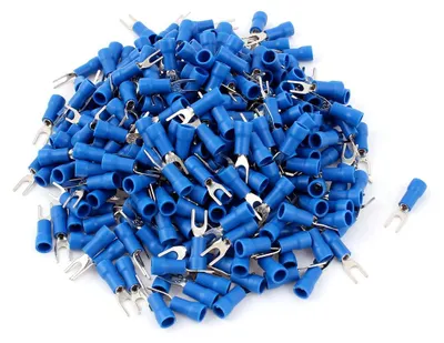 320 Stück isolierte Gabelkabelschuhe, blau, Krimpverbinder