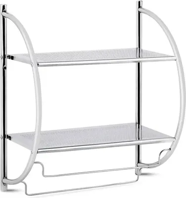 Obrázok produktu pre Nástenný držiak na uteráky HW59244SL, 45 x 25,5 x 55 cm, strieborný