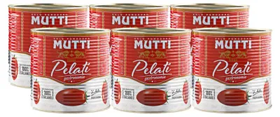 Produktbild von Mutti Tomaten Pelati 6x400g – Geschälte Tomaten, 2400g, 6er Pack