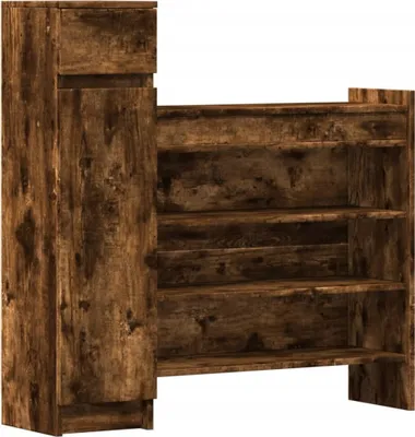 Produktbild von Schuhschrank Räuchereiche 100,5x28x100 cm Holzwerkstoff