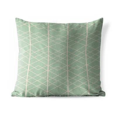 Obrázek produktu pro MuchoWow® Vnější polštář - Zelená - Linie - Vzory -40x40 cm- Odolnost proti povětrnostním vlivům - polštář do obývacího pokoje