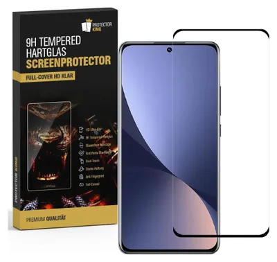 Produktbild von 2x 9H Panzerglas für Xiaomi 12 Pro FULL CURVED Displayschutz Schutzglas Panzerfolie Schutzfolie Displayglas Hartglas echtes Tempered Sicherheitsglas Glasfolie