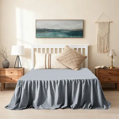 Obrázok produktu pre Elegantná prikrývka na posteľ, 140 x 200 cm, s volánmi