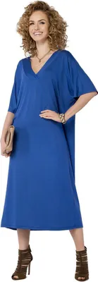 Immagine prodotto di Abito da donna con scollo a V; Blu/M/L 38/40