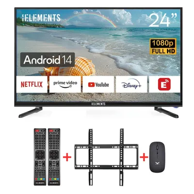 Produktbild von KB ELEMENT 24 Zoll Smart TV, LED FULL HD, DVB-T2/S2, Android 14, Frameless