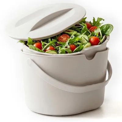 Produktbild von Omgoods – Kompakter Küchenmülleimer mit Deckel, 4 Liter, für Bioabfälle