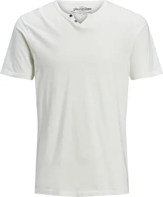 Produktbild von Jack & Jones Split Slim Fit Kurzarm-t-shirt Mit V-ausschnitt Weiß M Mann Weiß M