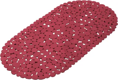 Produktbild von Weiche Innenseite, Badewannenmatte (36 x 69 cm) Vitamin-Badezimmer-Himbeere, einfarbiges PVC