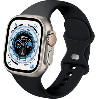 Produktbild von Strap-It Apple Watch Ultra Armband Silikon (Schwarz)