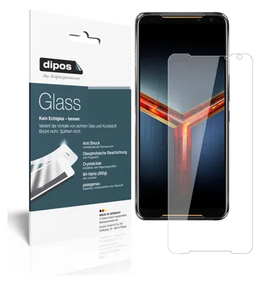Zdjęcie produktu dla 2x Folia ochronna dla Asus ROG Phone 2 - Folia antywstrząsowa 9H z plastikowego szkła dipos Glass