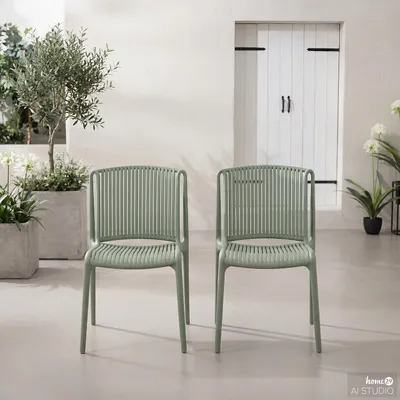Produktbild von home24 Gartenstuhl - 2er-Set - Polypropylen