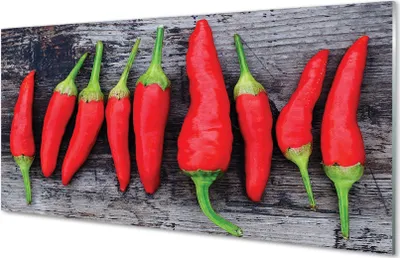 Produktbild von Glasbilder 100x50 Wandkunst rote Paprika