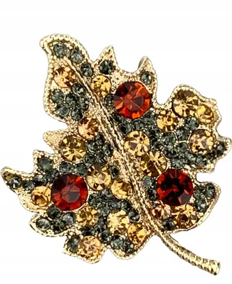 Produktbild von PINETS Brosche Blattgold Strass Dekoration