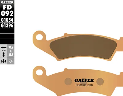 Produktbild von Bremsbeläge Set Galfer 2x FD092G1396 Sinter-Metall OFFROAD vorne für Honda TRX EX X SportTrax 250 ccm