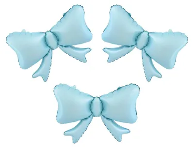 Produktbild von Folienballon-Schleifen blau 55 x 42 cm 3 Stück