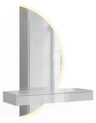 Immagine prodotto di Tavolo da toeletta Vicco Sherry Bianco lucido 100 cm con specchio a LED, Model 61308