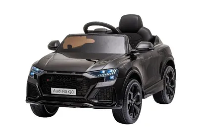 Image de Véhicule pour enfants - voiture électrique "Audi RS Q8" - sous licence - batterie 12V7A et 2 moteurs- 2,4Ghz + MP3 + cuir + EVA-Noir