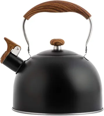 Produktbild von Pfeifkessel, 2,5 l Pfeifkessel Induktions-Gaskessel Edelstahlpfeifkessel Teekanne Pfeifkessel für Induktionsgasherde, leicht zu reinigen