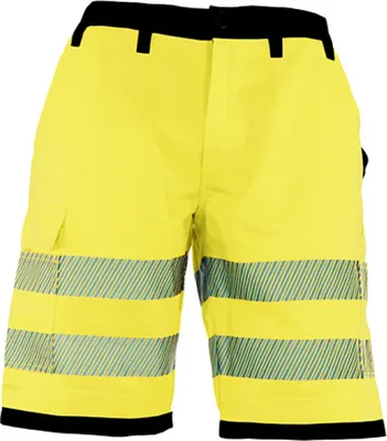 Produktbild von Korntex EOSST | EOS Hi-Vis Workwear Shorts With Printing Areas - Farbe: Signal Yellow/Black - Größe: 58