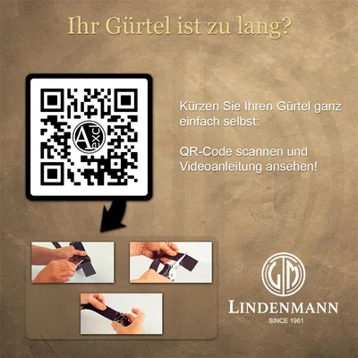 Produktbild von LINDENMANN Leder-Gürtel Herren 33 mm  Vollleder braun, Größe / Size:Bundweite 115 cm Gesamtlänge 130 cm W 45.3 XXL, Farbe / Color:braun