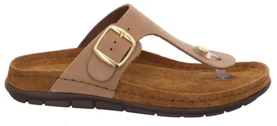 Produktbild von Rohde Damen Zehentrenner Pantolette Leder Rodigo-D 5860, Größe:39 EU, Farbe:Beig