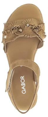 Produktbild von Gabor Damen Sandalen aus Rauleder Rosa mit Keilabsatz und Klettverschluss