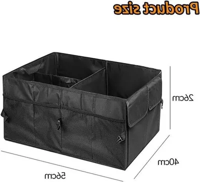 Productafbeelding van Kofferbak Organizer - Opvouwbare Tas - Auto Opbergen - Scheurvast Oxford - 56x40x26 cm - Zwart