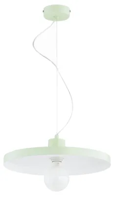 Produktbild von Hängeleuchte, flaches Design, Modell ETERI, grün, 1xE27, 15W, Metall, Abmessungen: 80x40x40cm, Schutzart: IP20, Marke: Alfa