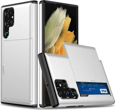 Produktbild von König Design Hülle kompatibel mit Samsung Galaxy S22 Ultra 5G Kunststoff Soft Handyhülle - Handy Case Weiß