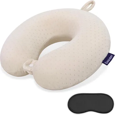 Image de Coussin de soutien cervical pour voyage, 30x30x10 cm, en mousse à mémoire de forme, de forme en U, pour soutenir le cou et la tête