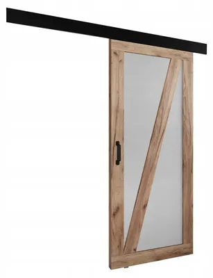 Produktbild von KierMoebel Schiebetür Komplettset ADIO 3, Wohnzimmer Schiebetür Craft Gold & Weiß 106x205x3,2 cm