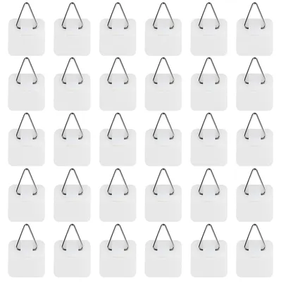Produktbild von 30 Fotoaufhänger zum Aufkleben auf Bilderrahmen, selbstklebende Haken für Fotos, Poster, Leinwände, Fotoaufhänger ohne Bohren, Fotoaufhänger (kleines Quadrat)