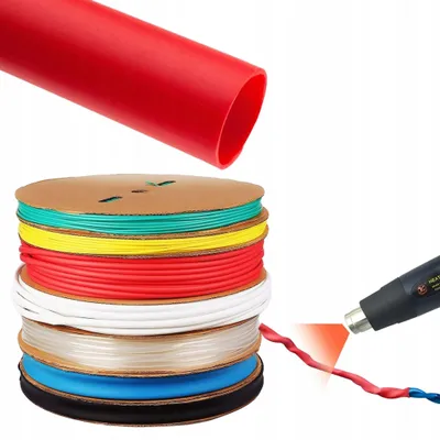 Produktbild von Rosfix - Schrumpfschlauch Rot 2,5mm 1m | Selbstverlöschend, 2:1 Schrumpfverhältnis, bis 125°C | Elektronik, Auto, DIY u.a.