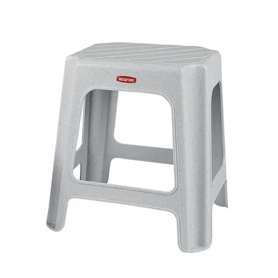 Produktbild von Curver Tritt Kunststoff Hocker antrazit 43cm stabil und vielseitig